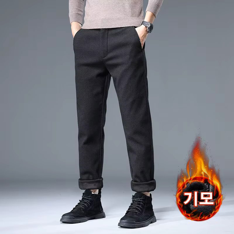 Trend-in men's hair-in-wear slim-fit pants style and warmth winter essential system LP0883