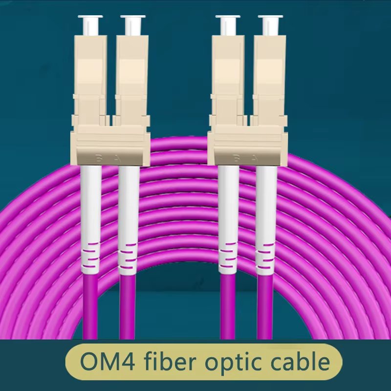 Fiber Patch Cable 10G OM3 OM4 LC UPC-LC UPC Multimode Duplex 2.0mm LC Fiber Optic Patch Cord Optical Fiber Cable