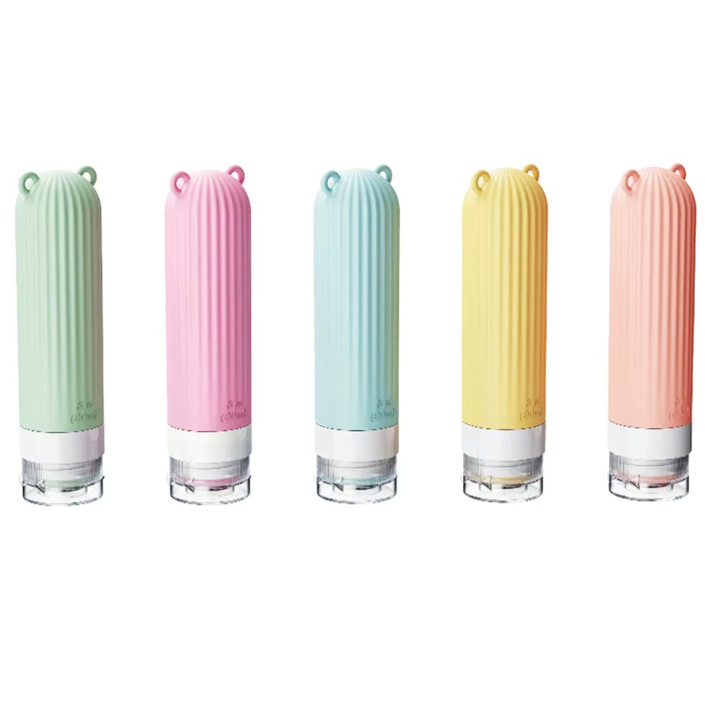 Silicone Cosmetics Dispenser Empty Bottles 30/60/90/120ml Liquid Dispensing Bottles Leakproof Squeeze Tube Travel Accessories