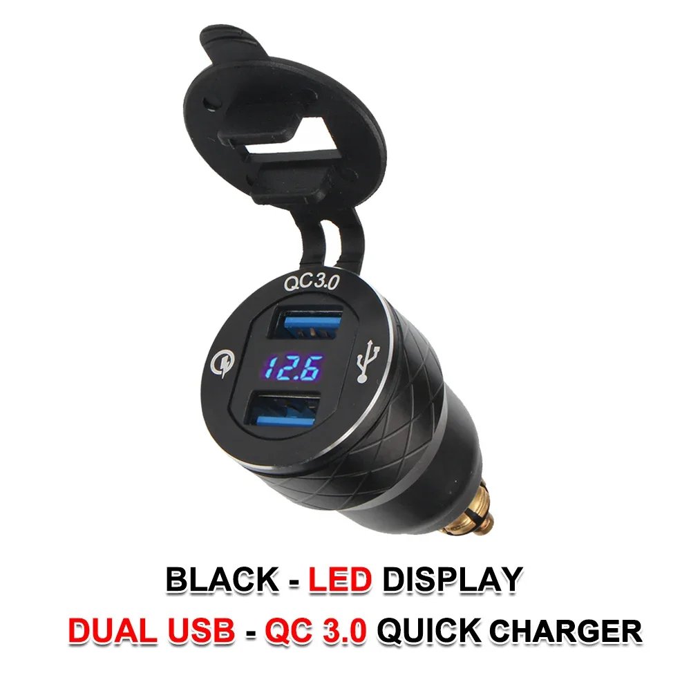 QC3.0 Dual USB-Black