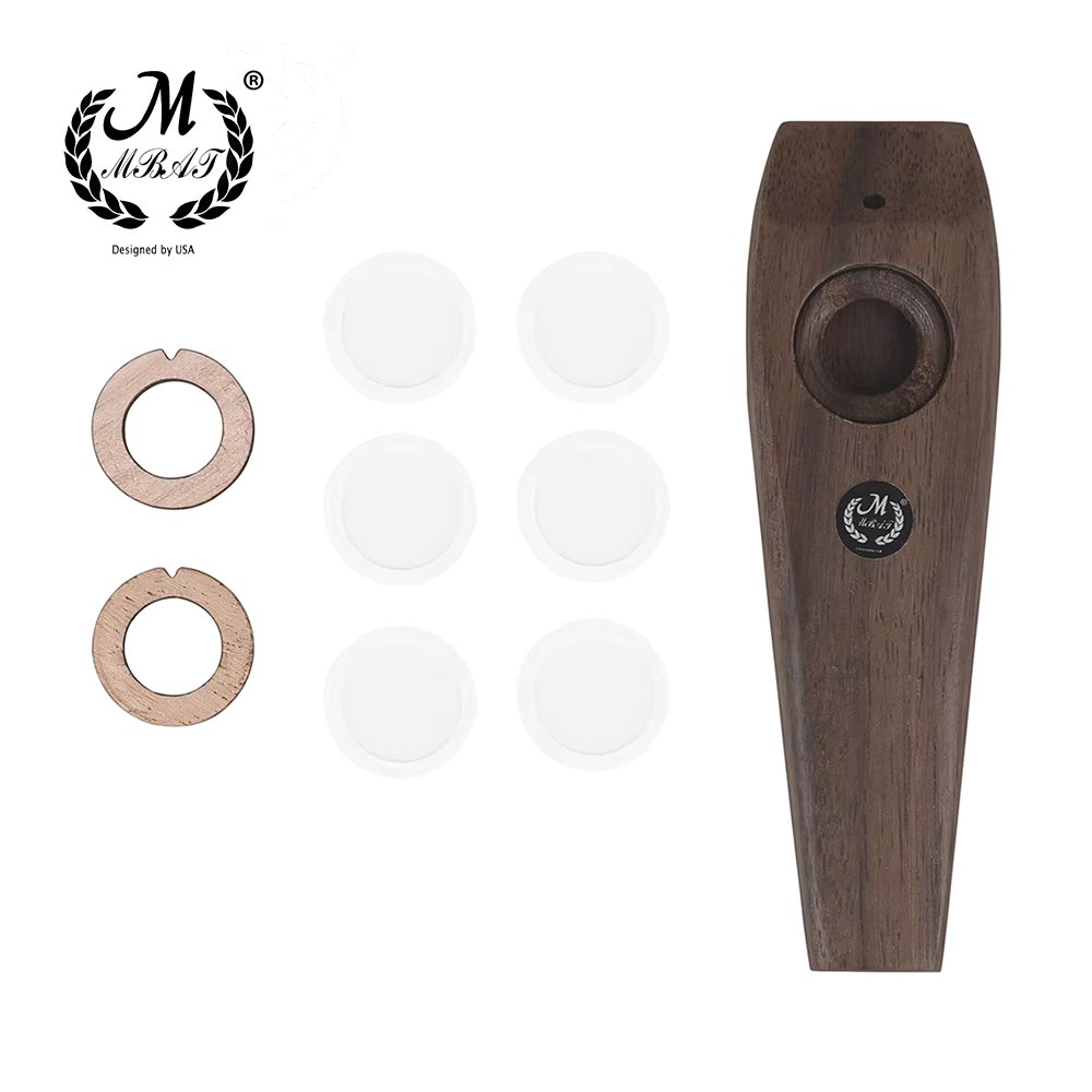 M MBAT Rosewood Kazoo Solid Wood Portable For Beginner A Best Companion Of Various Instruments Music Lovers Simple Design Parts