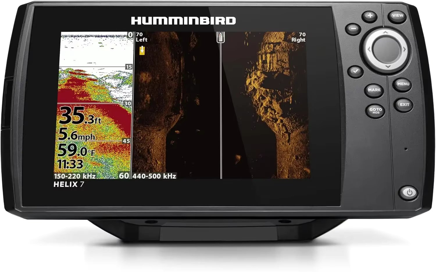 411920-1 Helix 7 SI GPS G4,Keypad control CHIRP Down Imaging Dual Spectrum CHIRP sonar Internal GPS and Humminbird Basemap