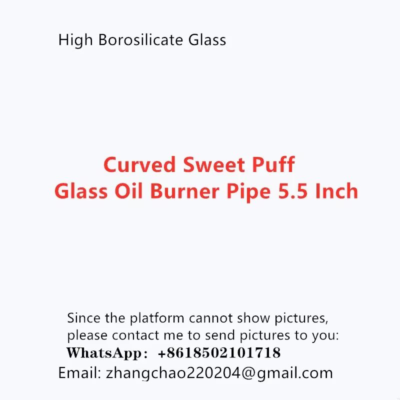 10/20/30/90Pcs Gradient Curved Sweet Puff Glass Oil Burner 5.5 Inch And 10/50/150PCS 4inch Straight Glass Oil Burner