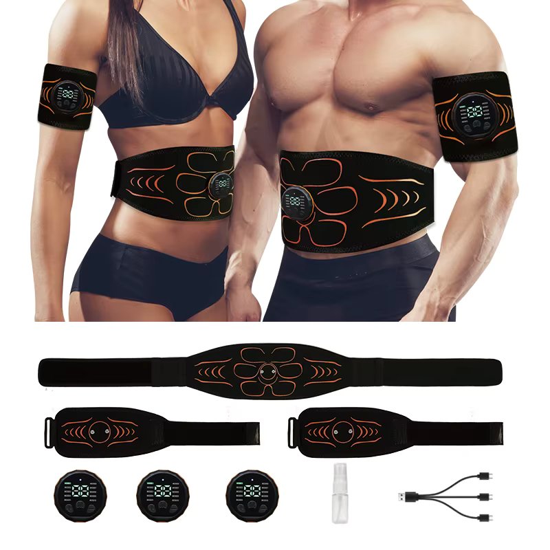 Abdominal Toning Belt EMS Muscle Stimulator Abs Trainer Muscle Toner USB Charge Body Shaping Slimming Lose Weight For Arm Back