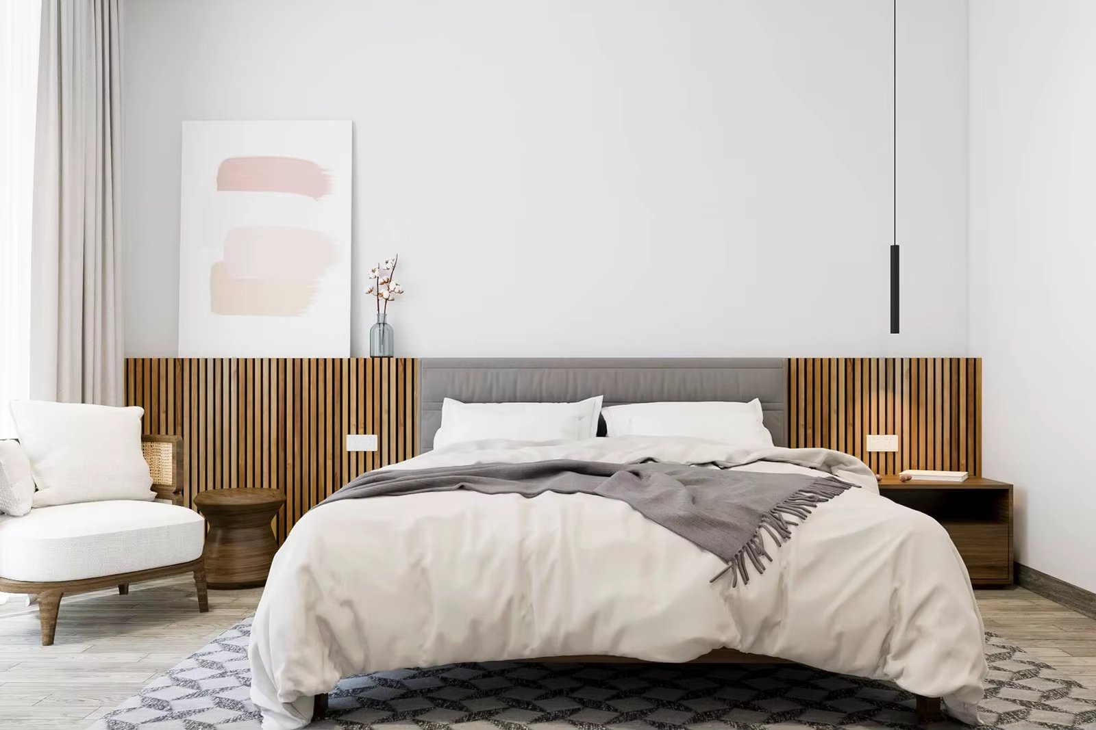 Ripped Panel 100% MDF - 45cm Height-Bedside, TV Rack, Decoration Furniture for Partitions and Walls