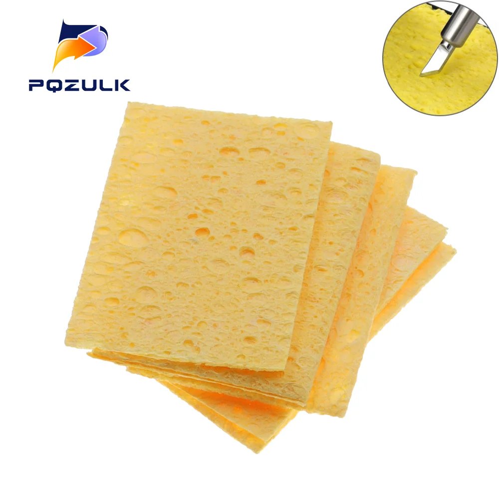 5/10PCS Yellow Cleaning Sponge Cleaner for Enduring Electric Welding Soldering Iron 50X35MM