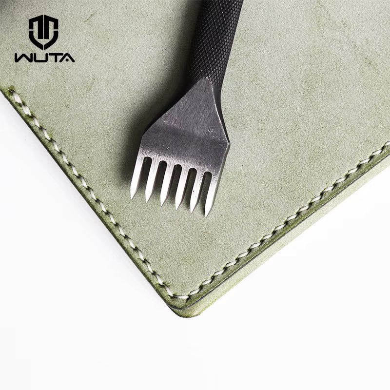 WUTA 1 Piece Diamond Point Black Pricking Iron Leather Chisel Leather Craft Hole Punch Tools Stitching Tools 3/4mm Available