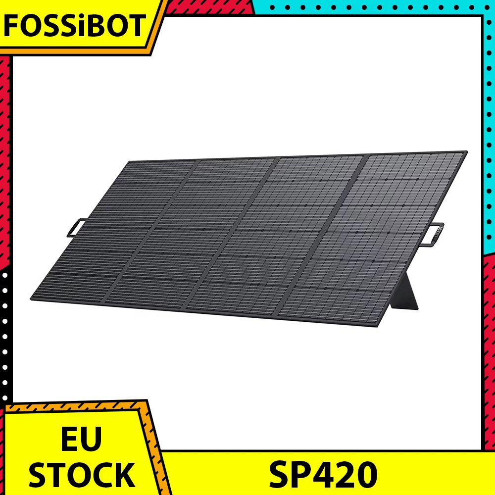 FOSSiBOT SP420 420W Portable Fordable Solar Panel, 23.4% Conversion Efficiency, IP67 Waterproof