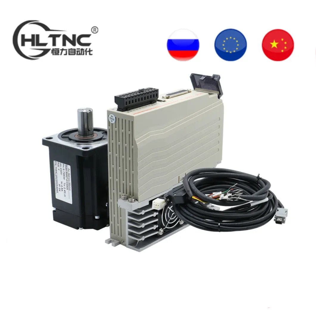 HLTNC 60AST-A1C01330/A1C01930 + T3D AC Servo Motor Driver Kit 220V 400W 600W 3000 RPM 1.3N 1.9N With 3m Cable For CNC Machine