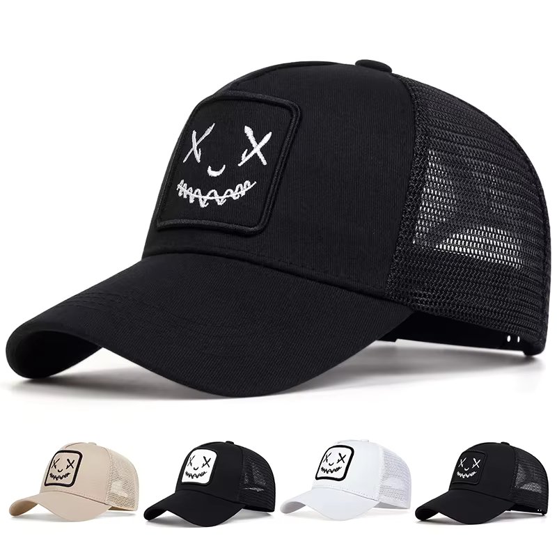 1piece Unisex XX Embroidery Lovely Baseball Net Hat Outdoor Adjustable Sunscreen Leisure Hat Spring Summer Travel Beach Vacation