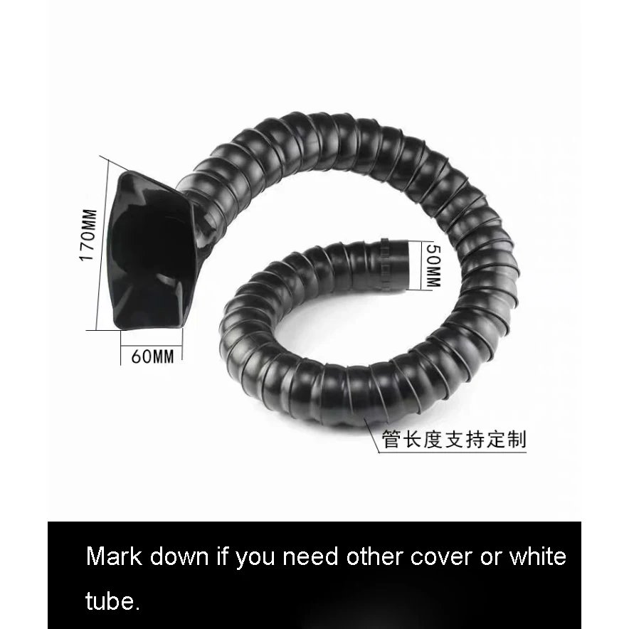 110mm Industrial Welding Fume Arms POM Flexible Smoke Exhaust Ventilator Pipe With Hood and Regulating Valve