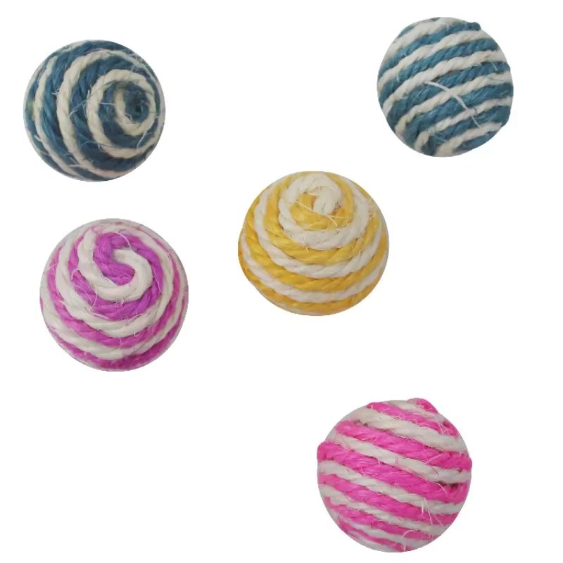 Pet Cat Toys Sisal Ball Cat Woven Ball Toy Cat Supplies Pet Accessories Pet Nibbled Toy Scratching Ball To Tickle