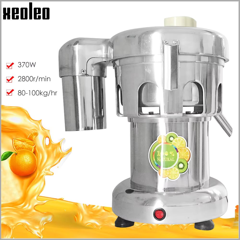 Xeoleo Commercial Juicer Stainless steel Juice machine Juice extractor 220V/110V about 80kg/hr Juicing machine Juicer machine