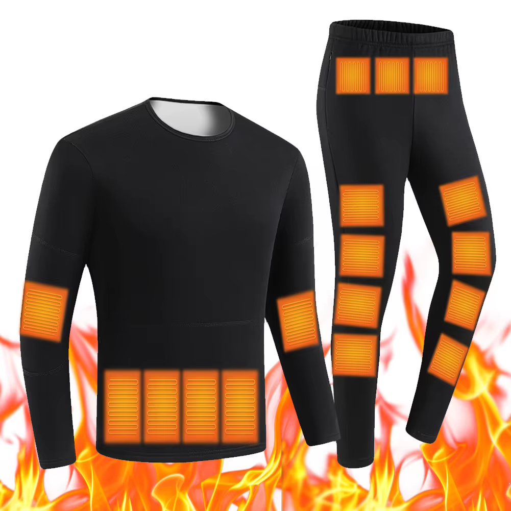 30 Heating Zones Winter Thermal Underwear USB Winter Outdoor Sports Underwear Electric Heating Clothing for Women Men