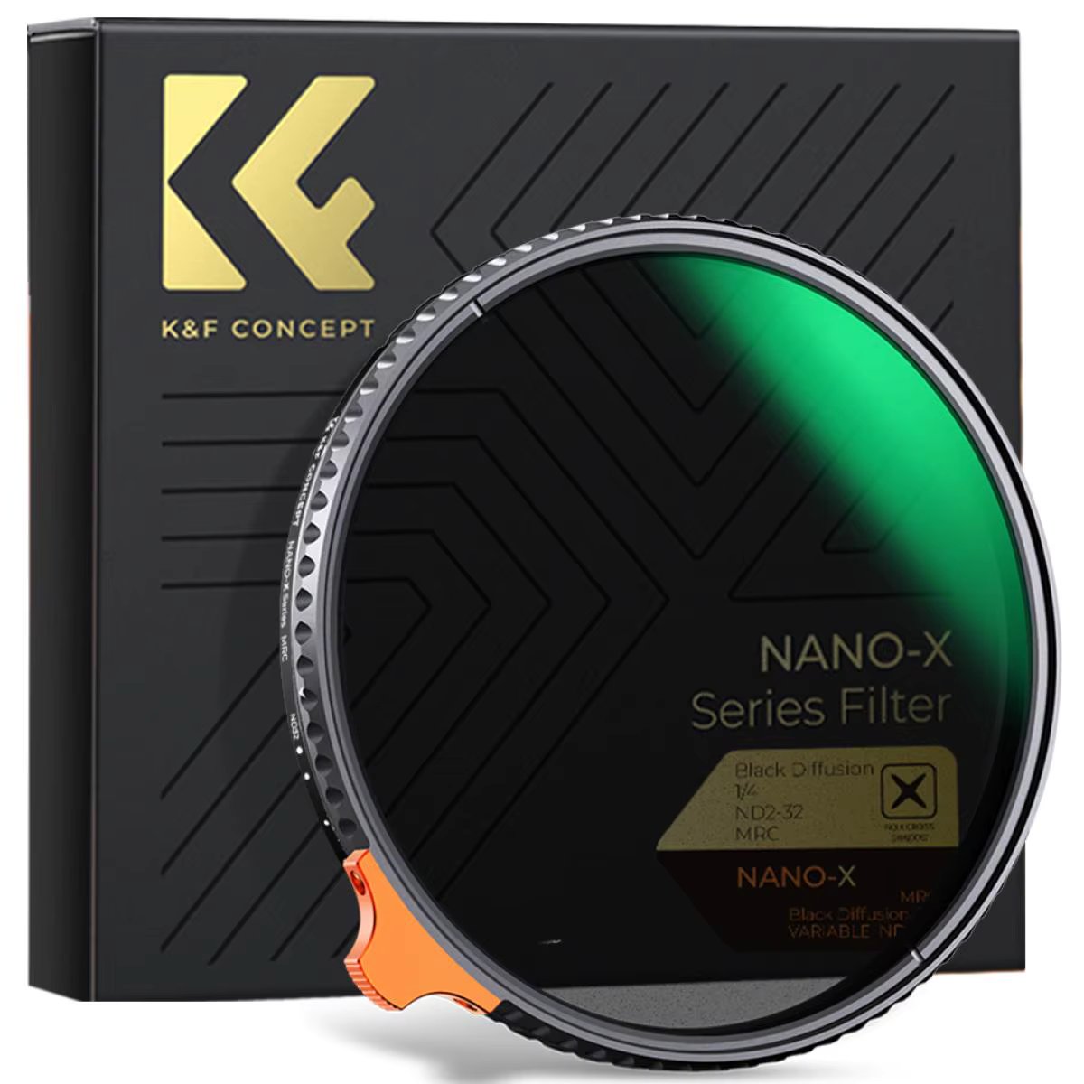 K&F Concept ND2-32+1/4 Black Mist Filter 2in1 Variable ND Filter 49-82mm Video Camera Lens Filter 28-Layer Coated