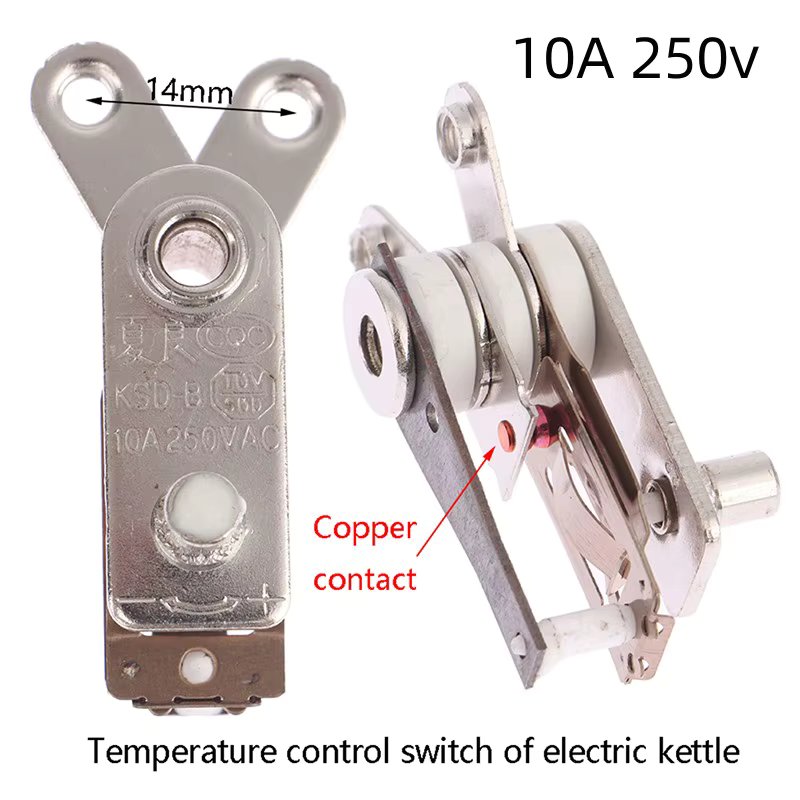 1PC AC 250V/16A Adjustable 90 Celsius Temperature Switch Bimetallic Heating Thermostat KDT-200 for Electric iron Oven