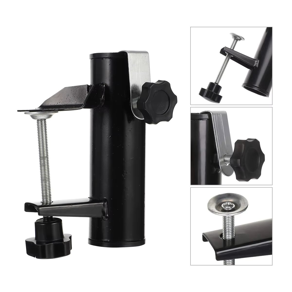 Sunshade Mount Umbrella Fixing Clip Securing Clamp for Beach Patio Steel Deck Stand Fixed