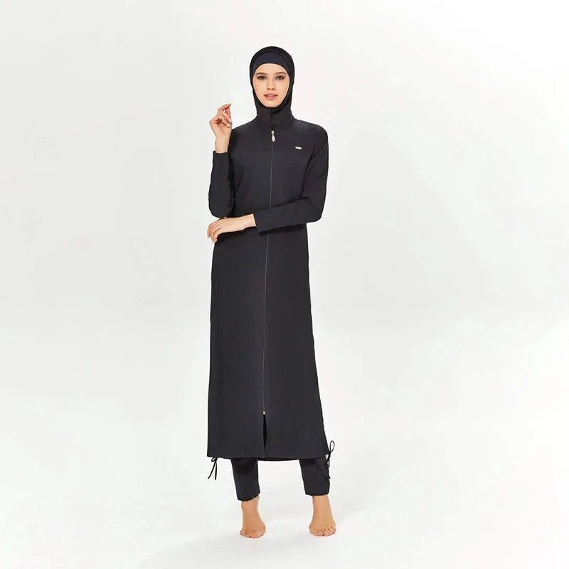 3PCS Muslim Modest Burkini Femmes Swimwear Swimsuit For Women Abayas Hijab Islamic Long Sleeve Full Cover Ups Swimming Suit Swim