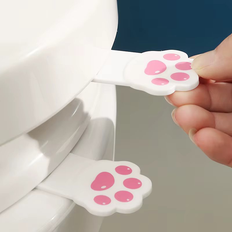 Cottonpeko lovely cat sole toilet cover bidet handle 2 pieces