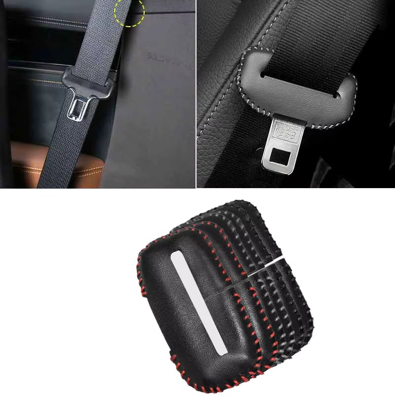New Belt Buckle Clip Protector leather For Lixiang One L7 L8 L9 Car Interior Button Case Anti-Scratch Cover Safety Accessories