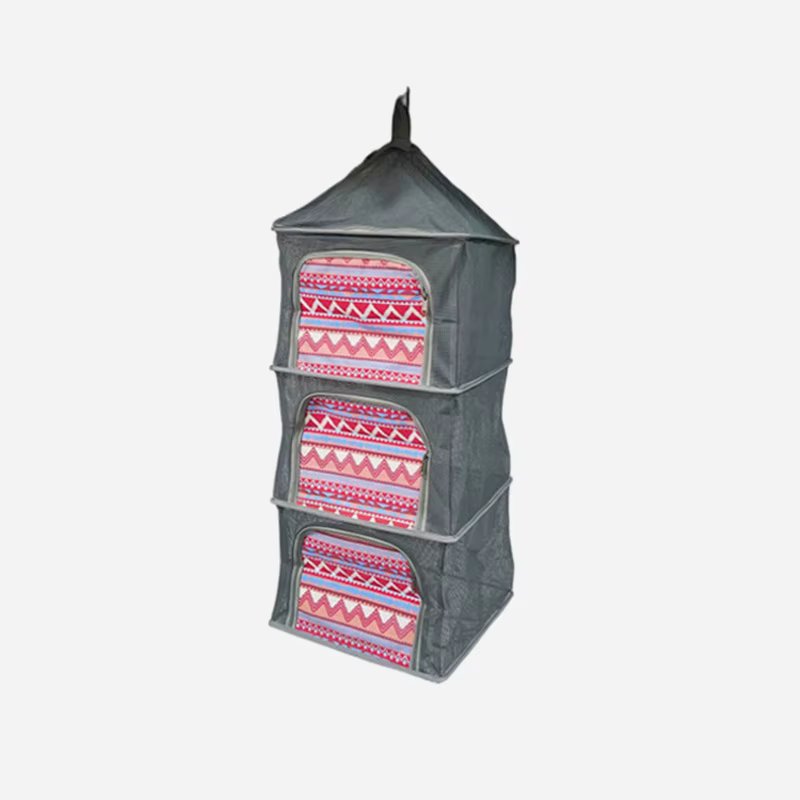 Emotional Dish Drying Net Type B - Gray Ethnic Pattern