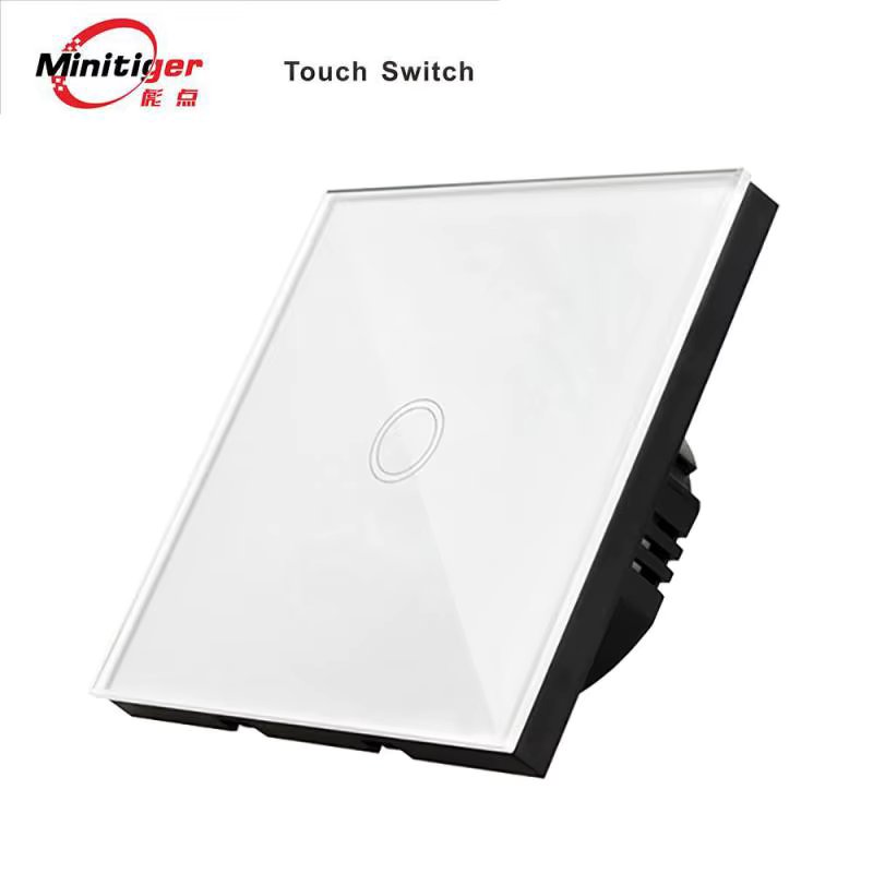 Livolo EU Standard 1 Gang 2 Way Wall Touch Control Switch,Crystal Glass Panel Light Switch 220-250V,Cross Switch,Pass Through