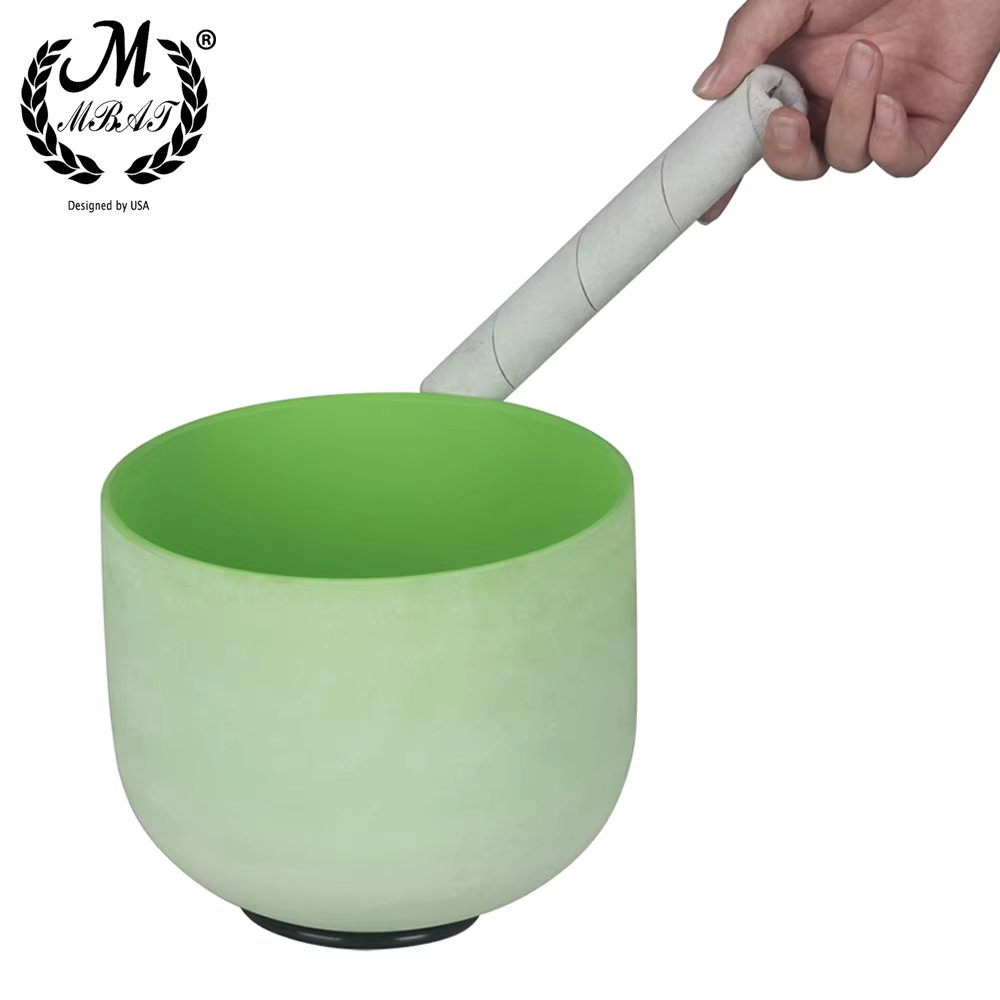 M MBAT Suede Mallet Stick Beater For Crystal Singing Bowl Professional buddha Sound Bowl Striker with Rubber Ring Meditation