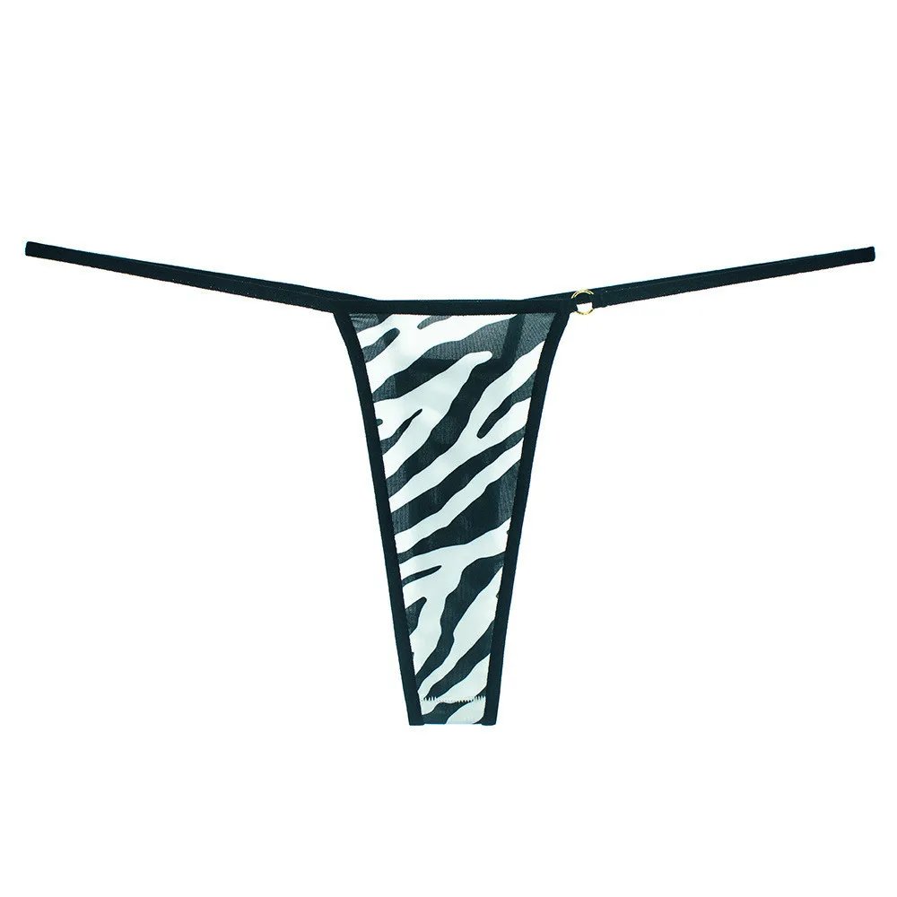 Animals Pattern Sexy Women G String Micro Thong Low-Rise G-string Bikini Bottom Leopard Underwear Female Panty