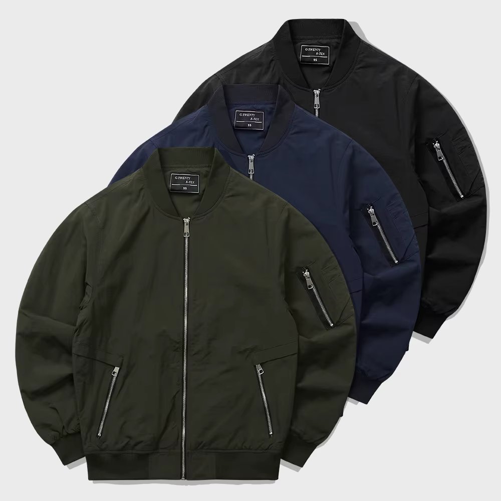 Men's Casual Windshield Jacket Wind runner Thin Bomber Jacket Outwear Aviation jumpers