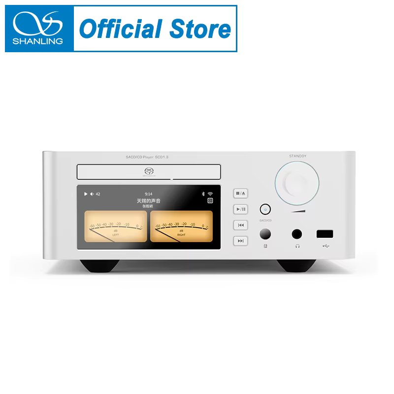 SHANLING SCD1.3 SACD CD Player Hi-Res Audio Sanyo HD870 ME1389EE system AK4499EX AK4191 DAC chips Bluetooth LDAC PCM768 DSD512