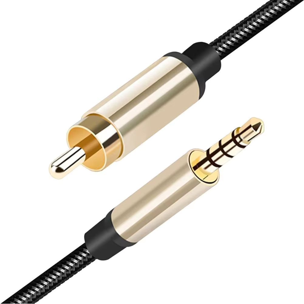 Coaxial Audio Cable 3.5MM Jack RCA To RCA Male Coaxial Cable Gold-plated Stereo HiFi Home Theater for Amplifiers Player