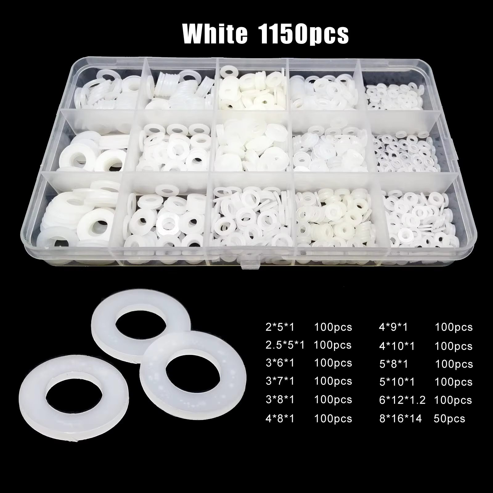 white 1150pcs