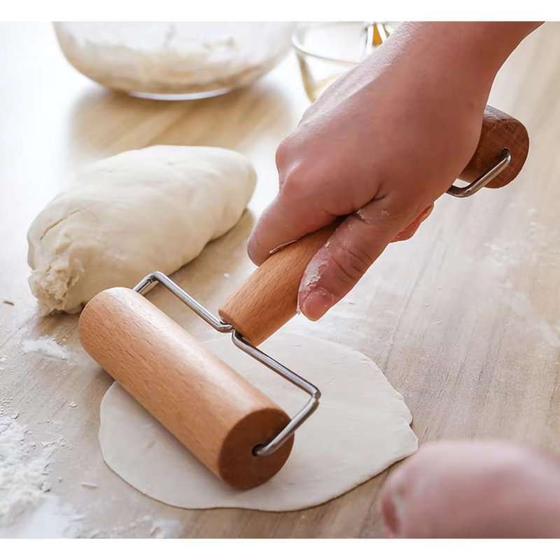 Hot Wooden Rolling Pin, Hand Dough Roller for Pastry, Chapati, Pasta, Bakery, Pizza. Kitchen Tool Double Head Rolling Pin