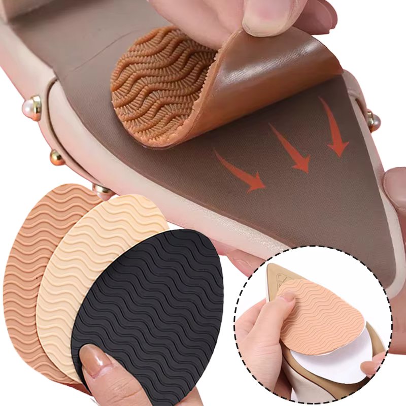 Non-Slip Wear-Resistant Shoes Mat Stickers Self-Adhesive Sole Protector High Heels Forefoot Sticker Silicone Rubber Soles Pads