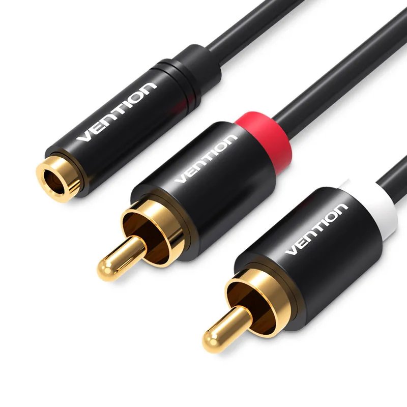 Vention Female 3.5mm Jack to 2RCA Male Audio Cable RCA Jack Splitter Y Cable For iPhone Amplifier Home Theater DVD Headphone AUX