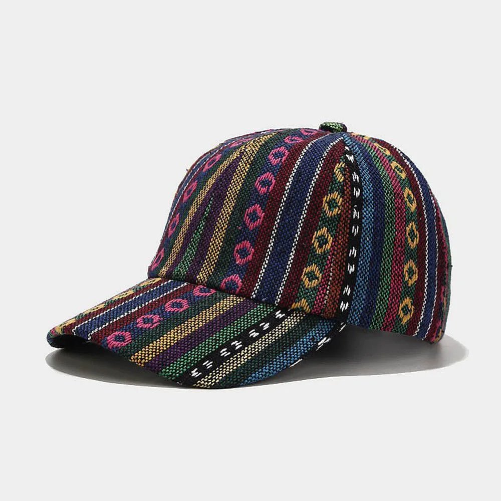FS 2024 Retro Bohemian Baseball Cap For Men Luxury Brand Women Hat Winter Travel Outdoor Windproof Trucker Caps Casquette Femme