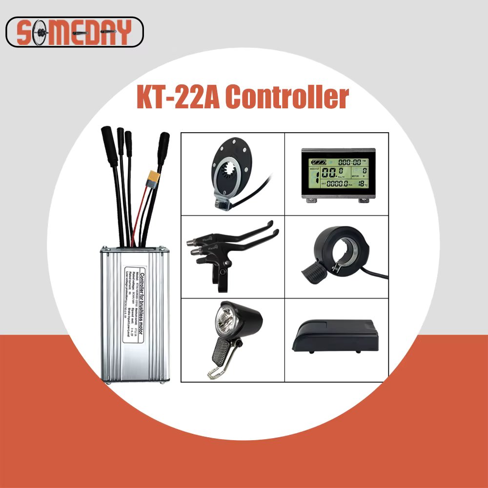KT Ebike 22A 9 Mosfets Controller 36V 48V 500W 750W With LCD LED Display Ebike Parts Accessies For Electric Bike Conversion Kit