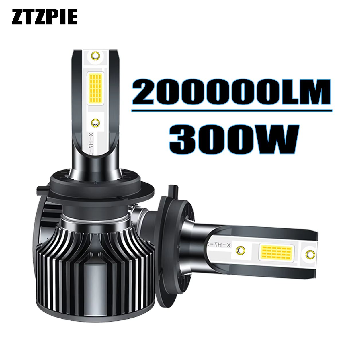 ZTZPIE Car Light 200000lm 300w LED  Headlight Bulbs H1 H7 H11 9005HB3 9006HB4 Spotlight 20 Core High-power Fog Light 12v