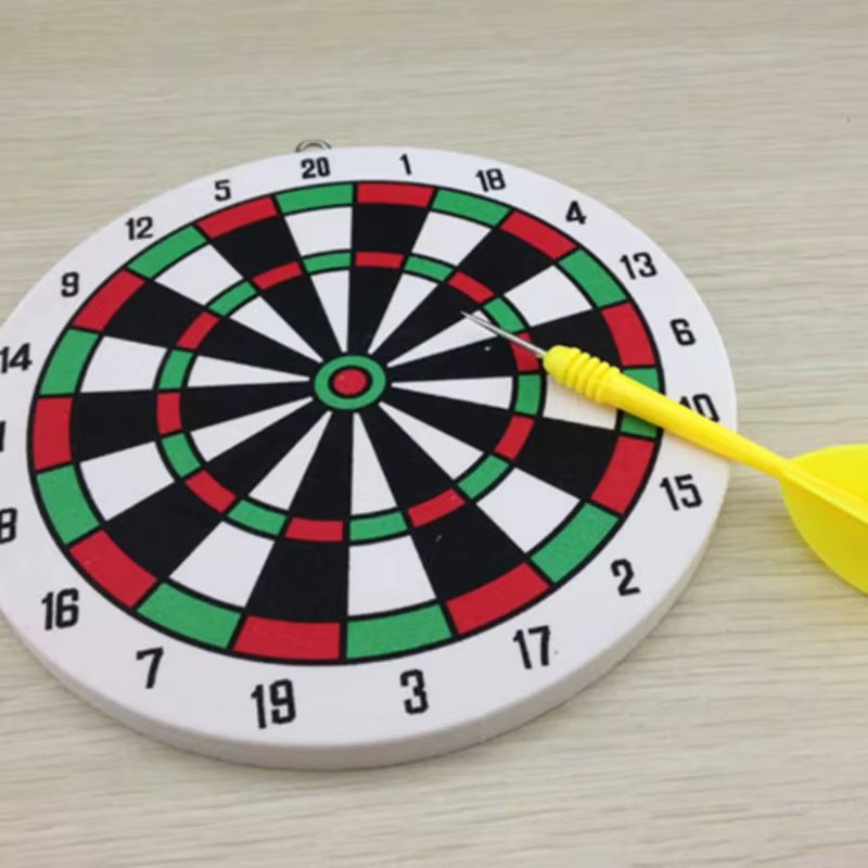 Dart Board Game Set Household Wall Hanging Dual Sides Available Thickened Indoor Outdoor Throwing Game Steel Tipped Darts