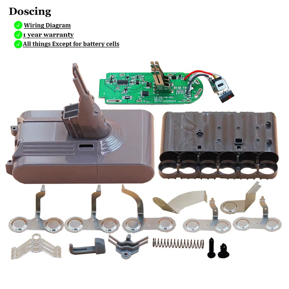New 21700 Battery Plastic Case Charging Protection Circuit Board PCB for Dyson V8 21.6V Absolute Animal Exclusive Vacuum Cleane