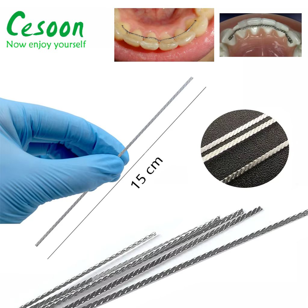 Dental Orthodontic Lingual Retainer Stainless Steel Straight Wire Flat Plate Twist Wires For  Dentistry Ortho Bracket 10Pcs/Pack