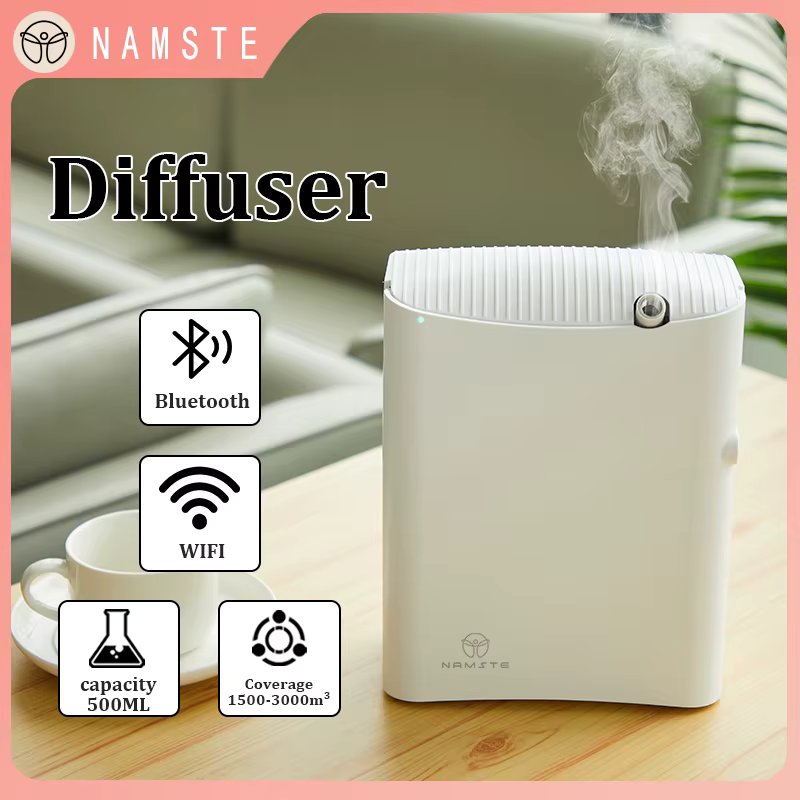 NAMSTE Bluetooth WiFi Aroma Diffuser Essential Oils Fragrance Diffuser Electric Aromatic Oasis Hvac Air Freshener Device 500ML