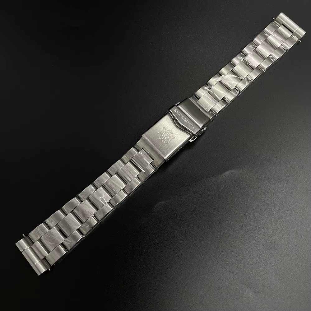 STEELDIVE SD1970 Automatic Turtle Dive Watch  Replacement Bracelet 20MM Fully Brushed Signed Buckle Folding Clasp with Safety