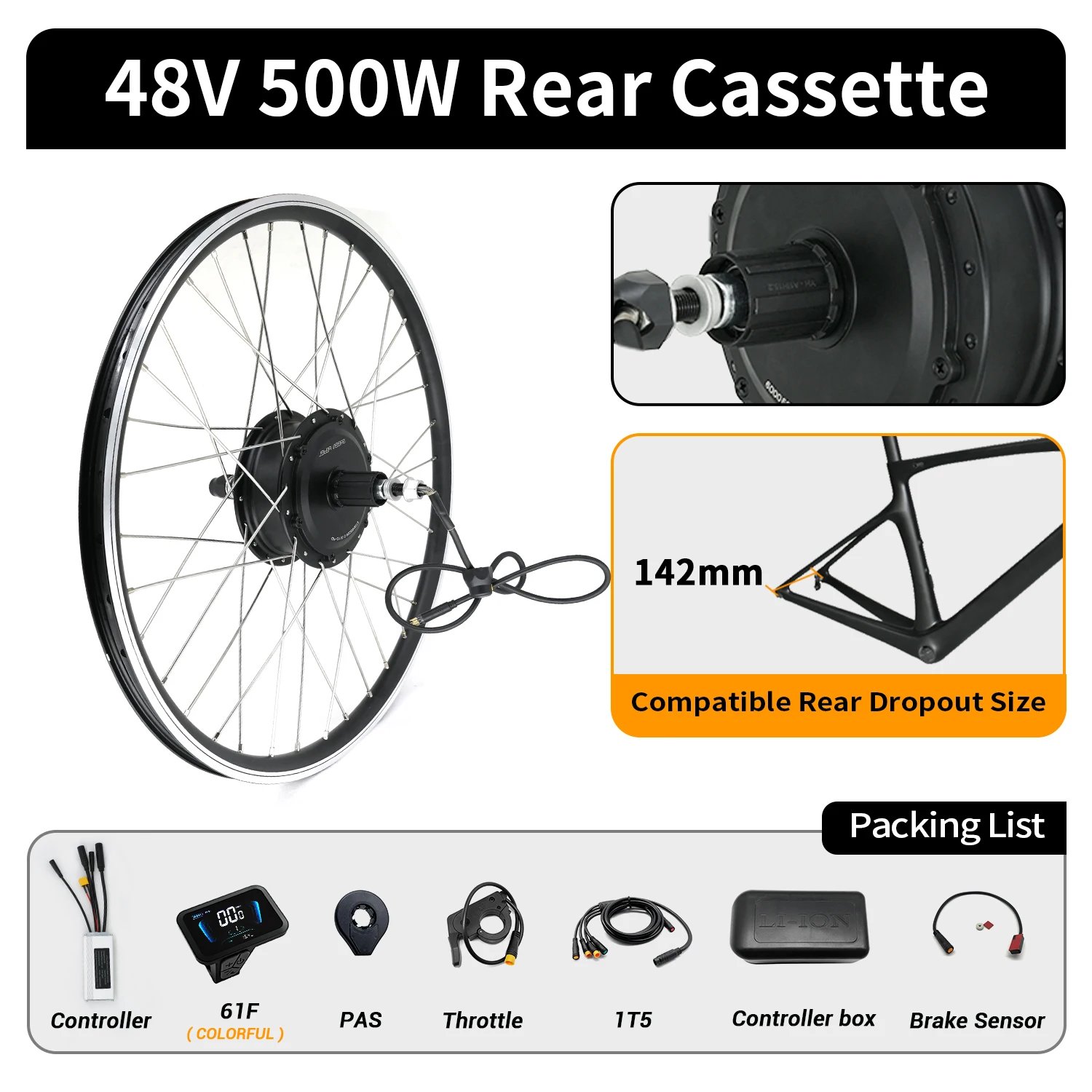 48V500WRearCassette