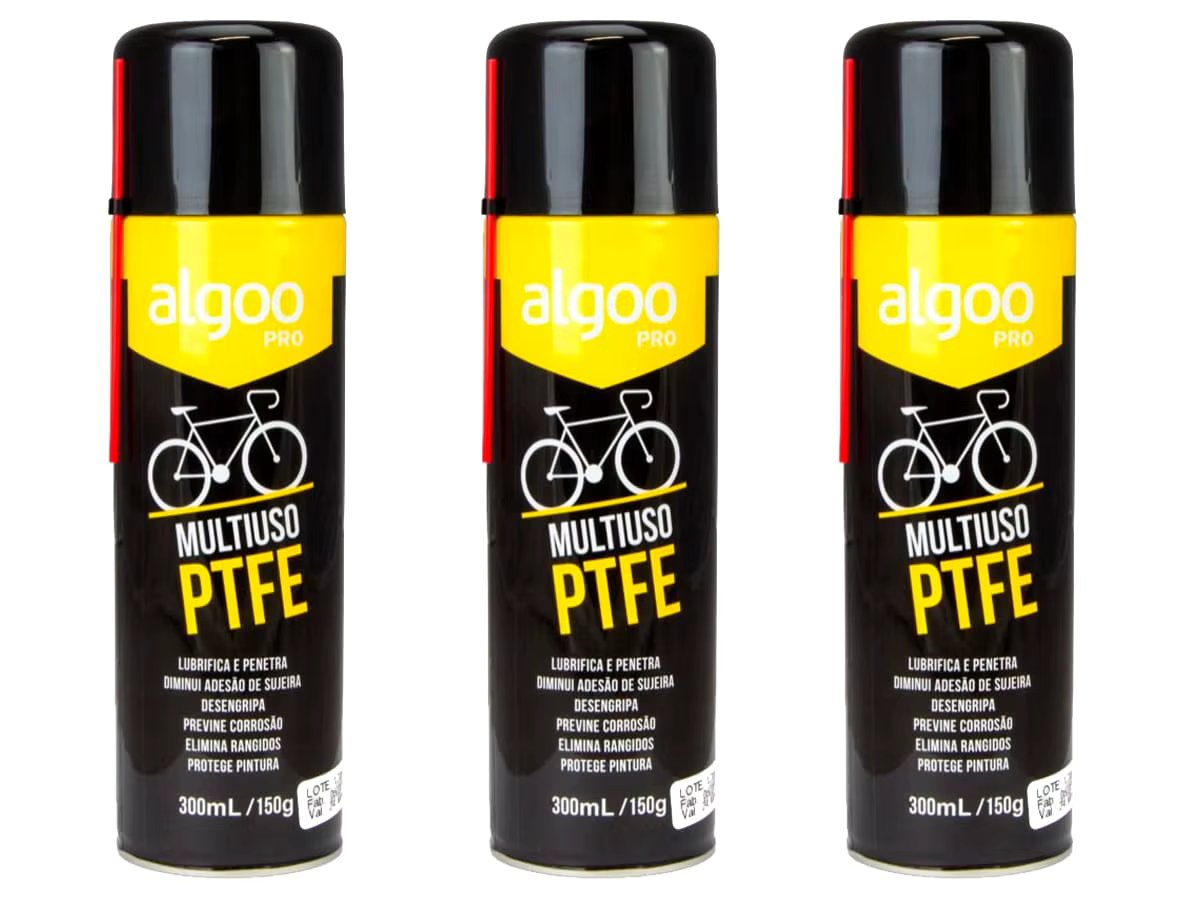 Lubrificante Bike Algoo Pro Multiuso Ptfe Spray 300 ml 3 Unidades Mtb Speed
