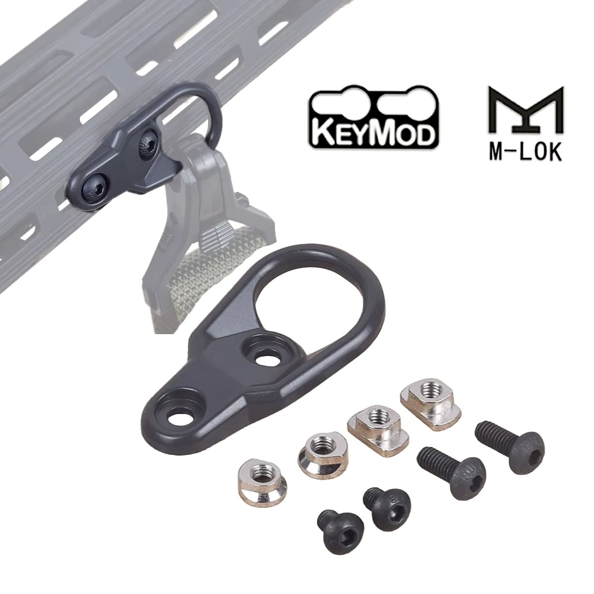 RSA GBB MLOK MS2 MS3 Tactical Sling Mount KeyMod Sling Swivel For KeyMod System And M-LOK hunting Accessaries gun AR15 AK47 AK74