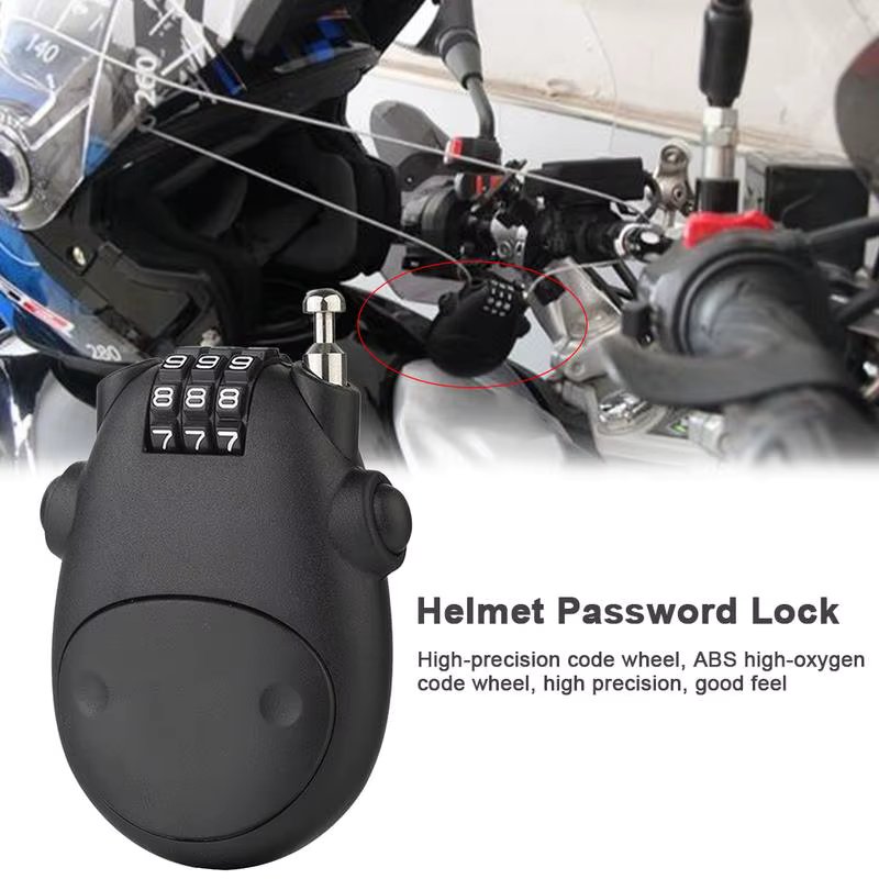 Motorcycle Helmet Password Lock Telescopic Wire Rope Steel Cable Code Lock Anti-theft Safety Lock Bicycle Suitcase Luggage Lock
