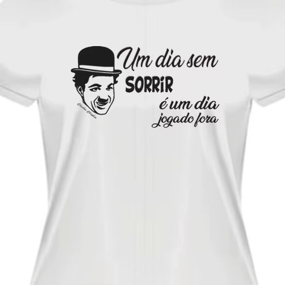 Camiseta Charles Chaplin cinema retro vintage frase