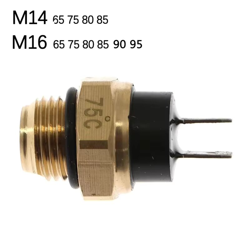 M14/M16 Motorcycle Electric Radiator Coolant Fan Water Temperature Thermostat Switch Temp Sensor For 125 150 200 250 300 400 450