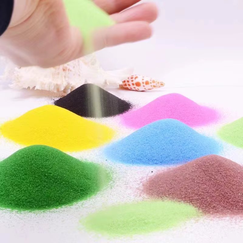 Quartz sand 1 Bag Colorful Quartz Sand Miniature Tank Aquarium Bonsai Pot Fairy Garden Decor Landscape gardening